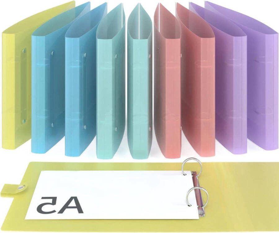10 x A5 Ringband Slanke A5 map Chromaline Pastel 2 ringen 3cm rugbreedte Esthetisch briefpapier Pastel