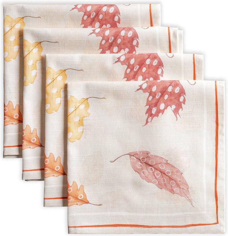 100% katoen zacht en comfortabel set van 4 servetten perfect voor familiediners bruiloften keuken thuis Thanksgiving Kerstmis (45cm x 45cm)