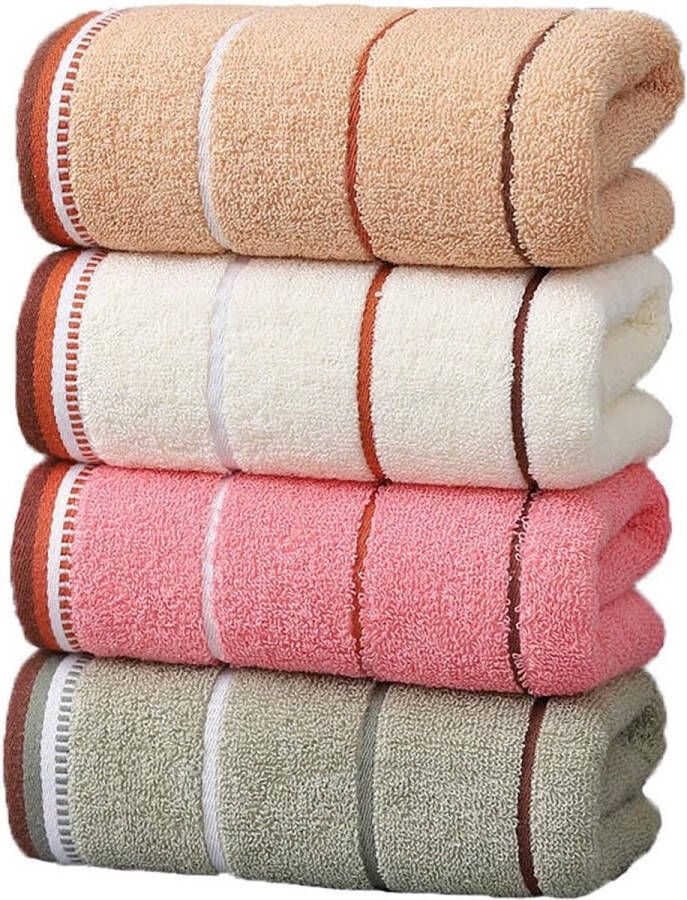 100% katoenen handdoeken badhanddoeken set (4 pakjes 35 x 75 cm) veelkleurige handdoeken met hoog absorptievermogen (verscheidenheid) multifunctioneel gebruik geschikt voor bad hand