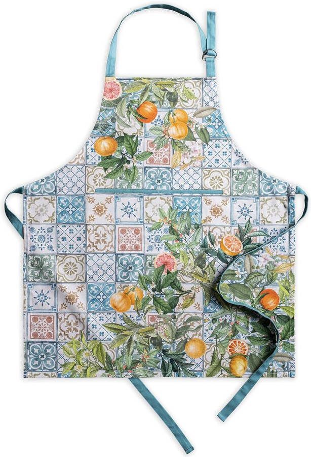 100% katoenen keukenschort uit 1 stuk met verstelbare nek en middenzak lange stropdassen voor dames heren lente zomer