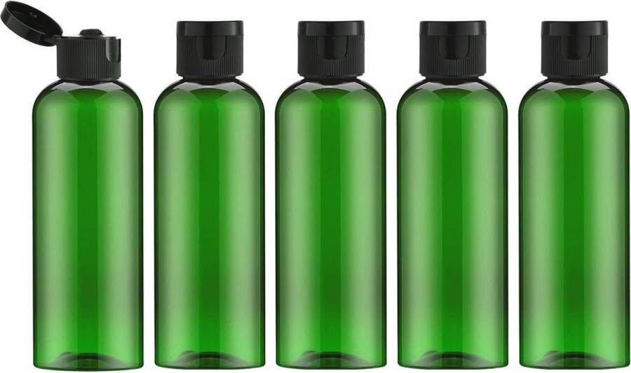100 ml lege fles met flip cap navulbare reisfles groen 5 stuks reisflesjes handbagage