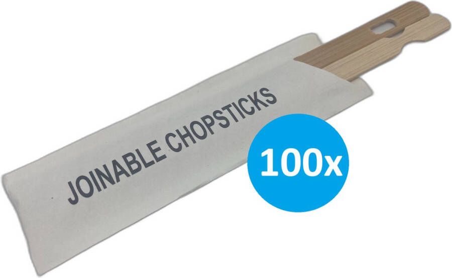 100 sets Wegwerp Eetstokjes in Envelop met Kliksysteem 18 cm Chopsticks Bamboe Voordeelverpakking