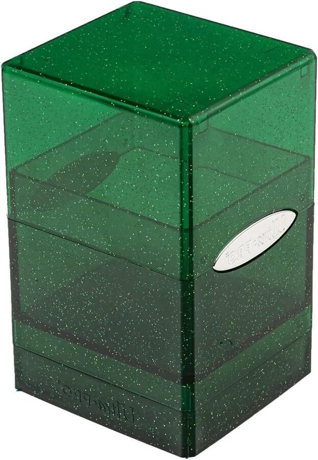 100+ Standard Size Card Deck Box Green Glitter Protect Gaming Cards Sports Cards Collectible Cards Stylish Glitter Deck Box