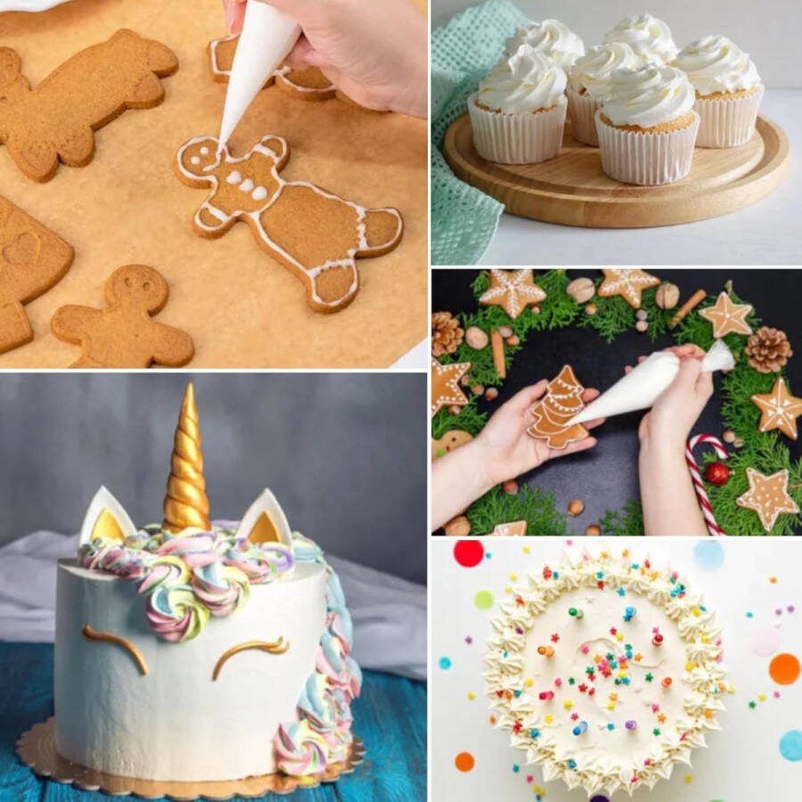 100 Stuks 26cm Wegwerp Spuitzakken Gebak Versieren Zakken Glazuur Voor Koekjes Cake Frosting Versieren Klein spuitzakken wegwerp