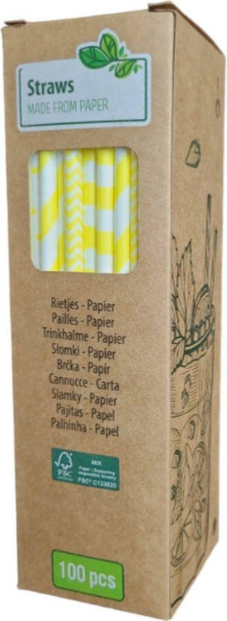 100 stuks biologische milieuvriendelijke papieren rietjes voor een duurzaam feest ideaal voor bruiloften picknicks en meer!