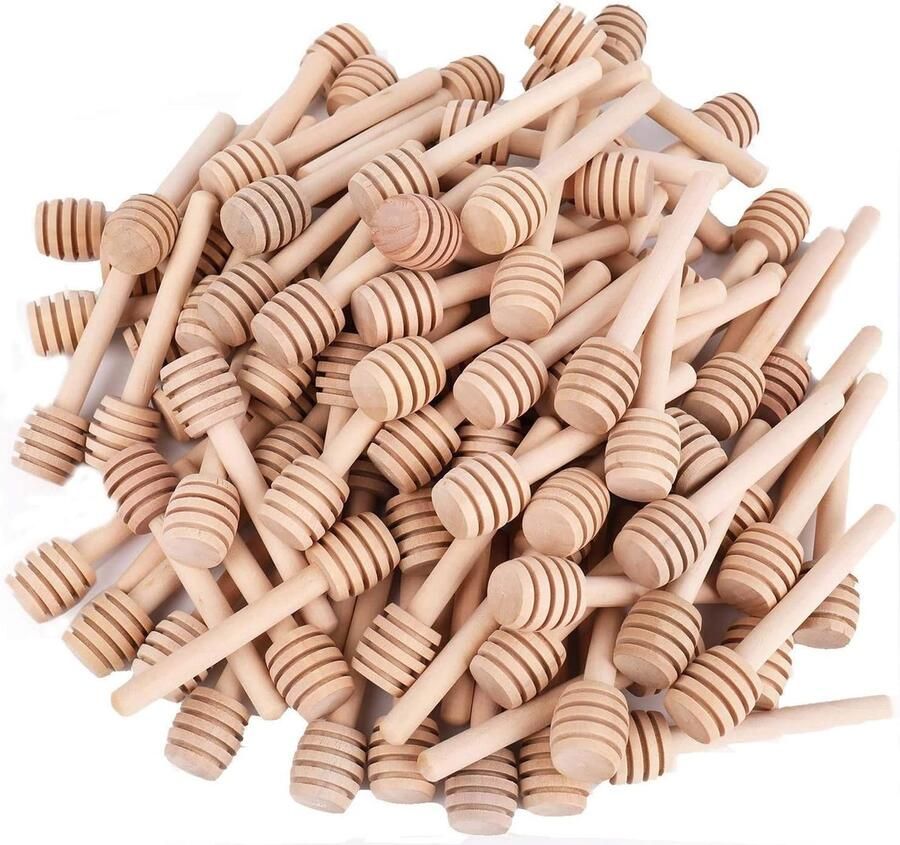 100 stuks Honingdippers Houten Honinglepels Mini Houten Vleermuizen voor Honingjam 7 5 cm