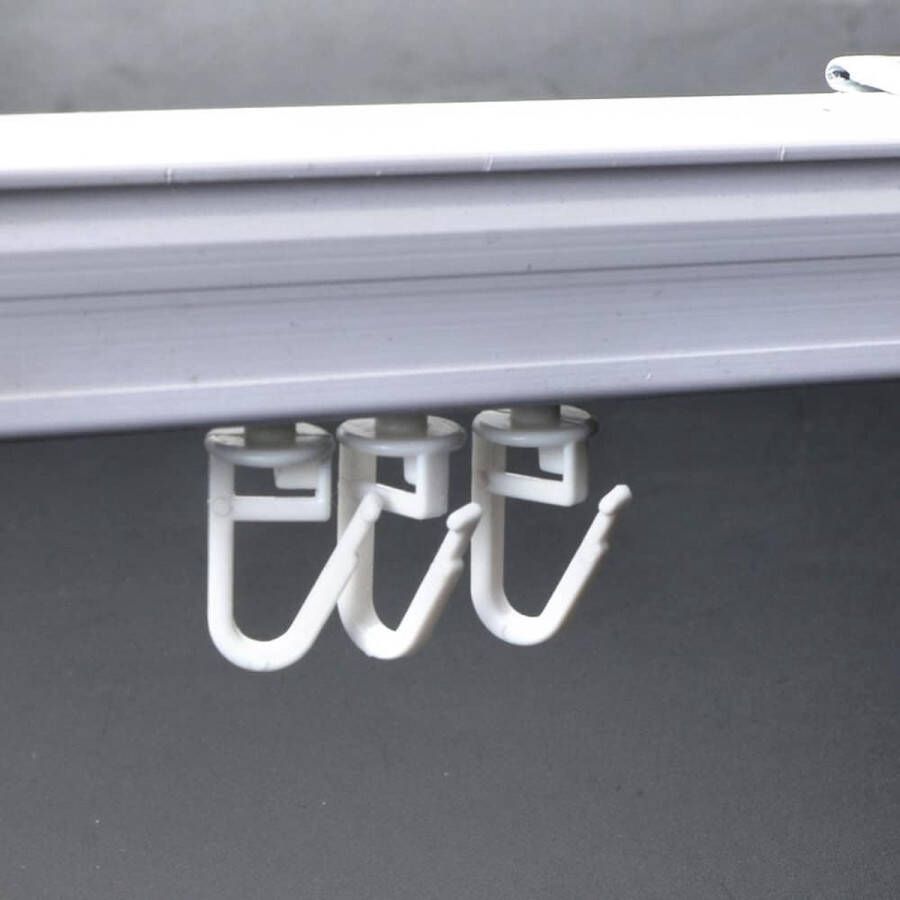 100 stuks rails gordijnglijders vouwglijders 11 mm kop met vouwhaken voor gordijnrails gordijnplanken looprails wit