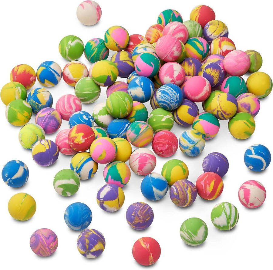 100 stuks stuiterballen Kleurrijke gemengde 20mm stuiterballen Stuiterbal Tombola Kinderverjaardagsfeestje 100 pakje