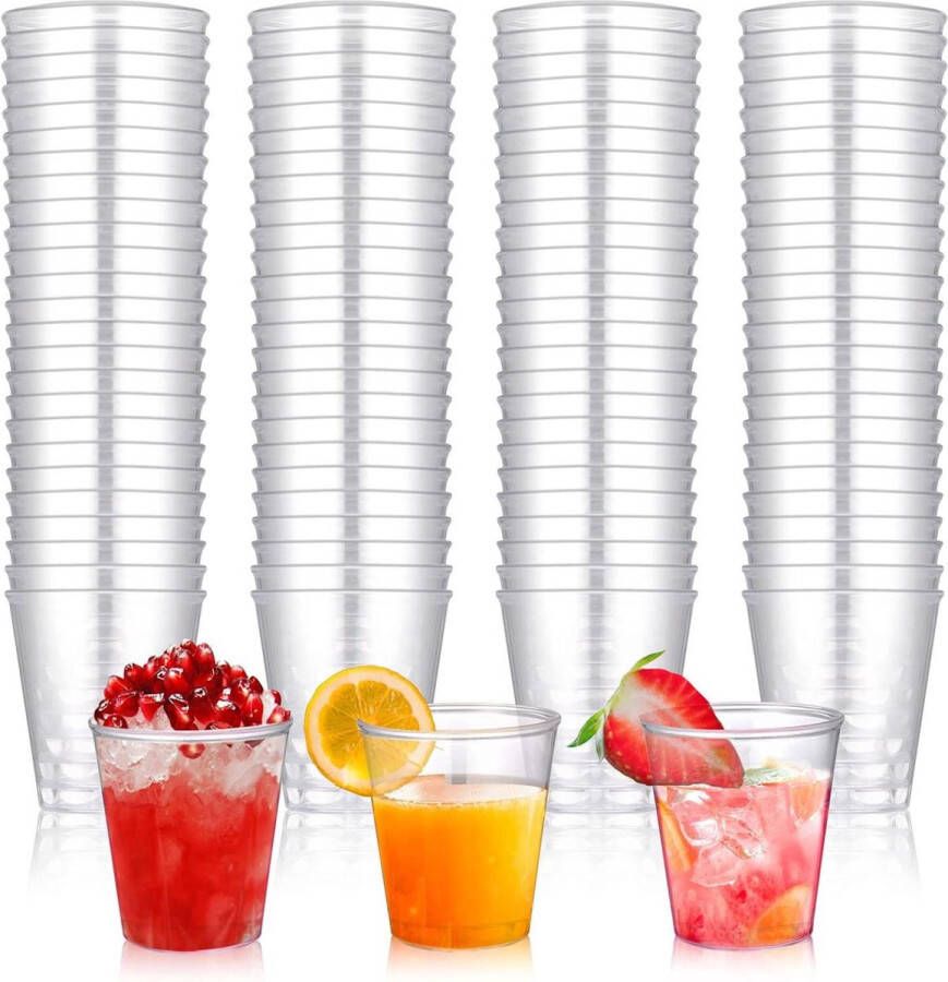 100 stuks transparante herbruikbare plastic shotglaasjes borrelglazen 50 ml voor partij bruiloft festival BBQ drinken spellen jelly cup