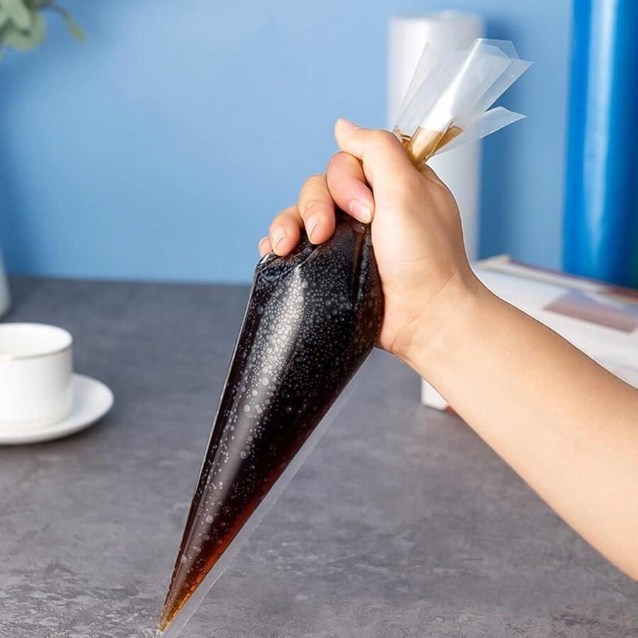100 wegwerpspuitzakken dikke icing piping 6 gekleurde veters scheurvaste spuitzakken voor taartdecoratie spuitzakken wegwerp