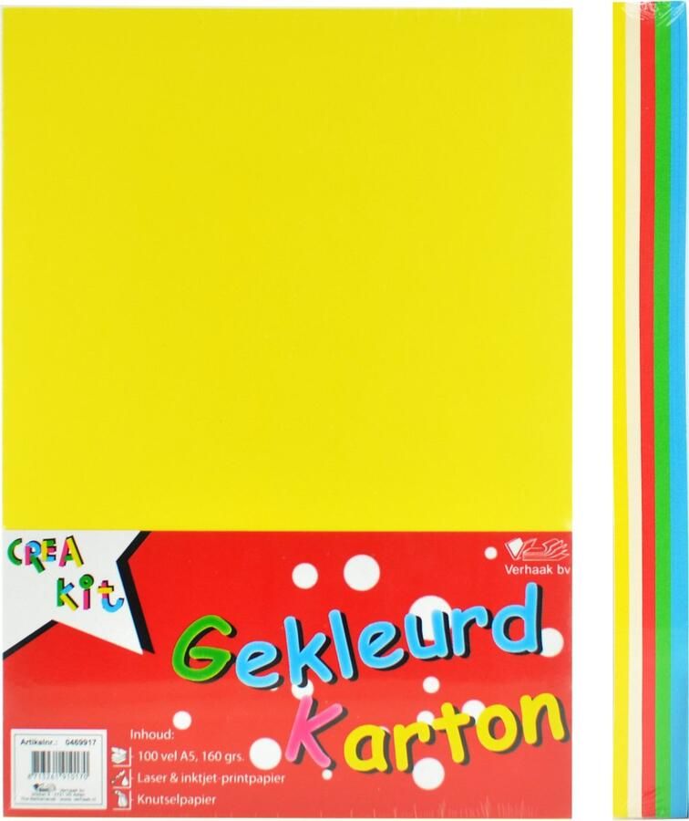 100 x gekleurd A5 karton vellen 160 gr 100 vellen tekenkarton Knutselkarton knutselpapier gekleurd A5 karton