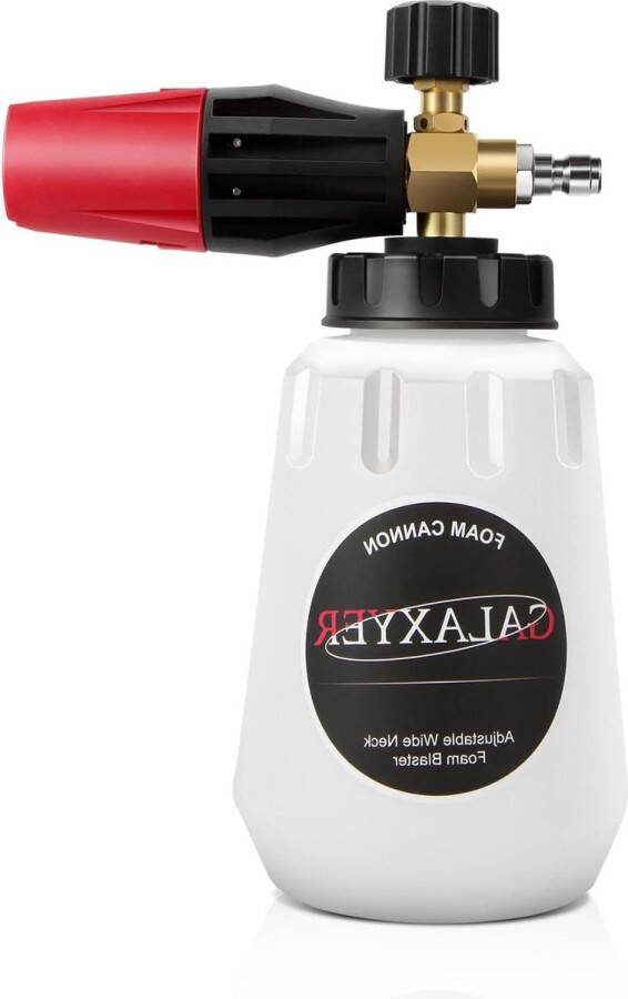 1000 ml Heavy Duty Sneeuwschuimpistoolsproeier Brede Hals Verstelbaar Dik Schuim Hogedrukreiniger 1 4 '' Quick Connector