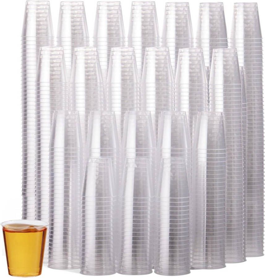 1000 Transparante Hard Plastic Shotglaasjes Borrelglaasjes voor Bruiloften Verjaardagen Kerst Feesten Stevig & Herbruikbaar met 30ml
