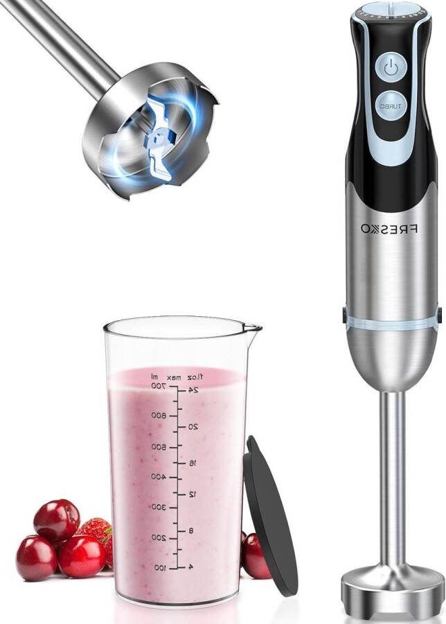 1000 W roestvrij stalen pureerstaaf met 12 snelheden turbo-knop Staafmixer voor saus babyvoeding en soep