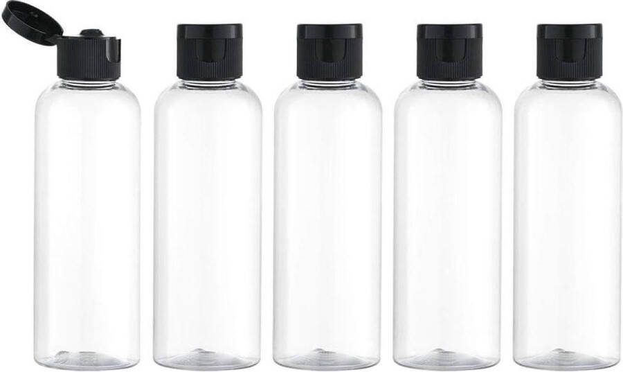 100ML Reisflessen set met flip cap 4 stuks lege dispenser container voor cosmetica helder reisflesjes 100ml