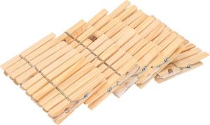 100x Houten wasknijpers 7 2 cm Wasgoedknijpers Was doen artikelen Was ophangen uithangen knijpers voordeelset