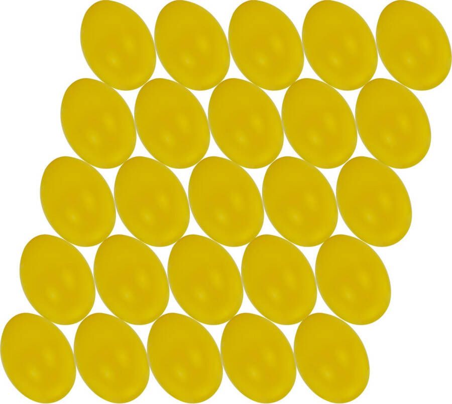 100x stuks gele hobby knutselen eieren van plastic 4.5 cm Pasen decoraties Zelf decoreren