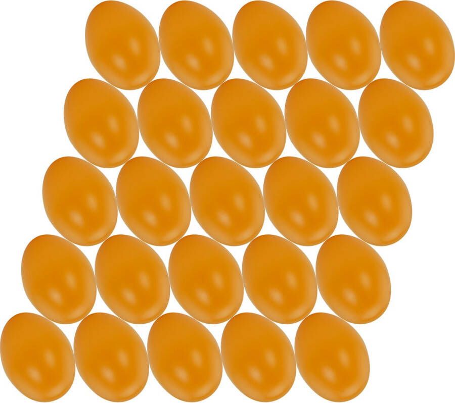 100x stuks licht oranje hobby knutselen eieren van plastic 4.5 cm Pasen decoraties Zelf decoreren