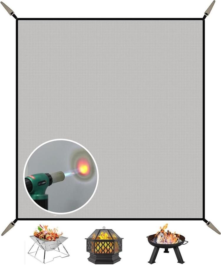 100x120cm Vuurschaal Onderlegger Hittebestendige Vuurplaatmat voor Open Haard Brandwerende Mat voor Dek
