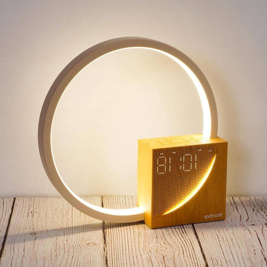 10W Bedlampje met USB-Oplaadfunctie Wake Up Light Wekker Touch Control Dimbare Tafellamp Slaaphulp voor Baby's & Volwassenen 3 Niveaus van Helderheid Nachtlampje voor Slaapkamer Woonkamer Nachtlampje volwassenen