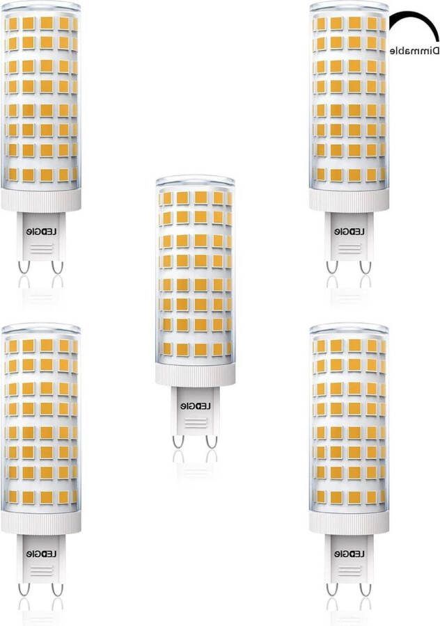 10W Dimbare G9 LED Lampen met 360° Stralingshoek Energiebesparende Ra80 LED Steeklampen 5 Stuks