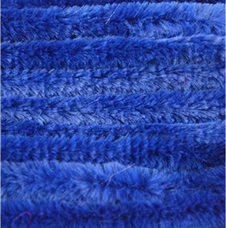10x Blauw chenille draad 14 mm x 50 cm Buigbaar draad Pluche chenillegaren chenilledraden Hobbymateriaal om mee te knutselen