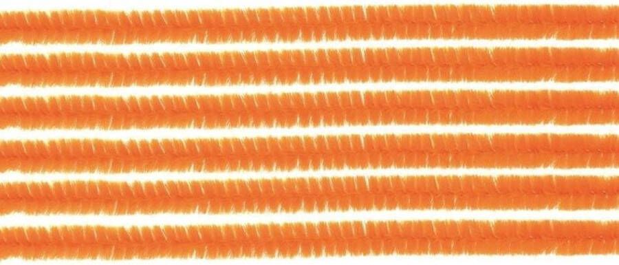 10x chenilledraad oranje 50 cm hobby artikelen knutselen