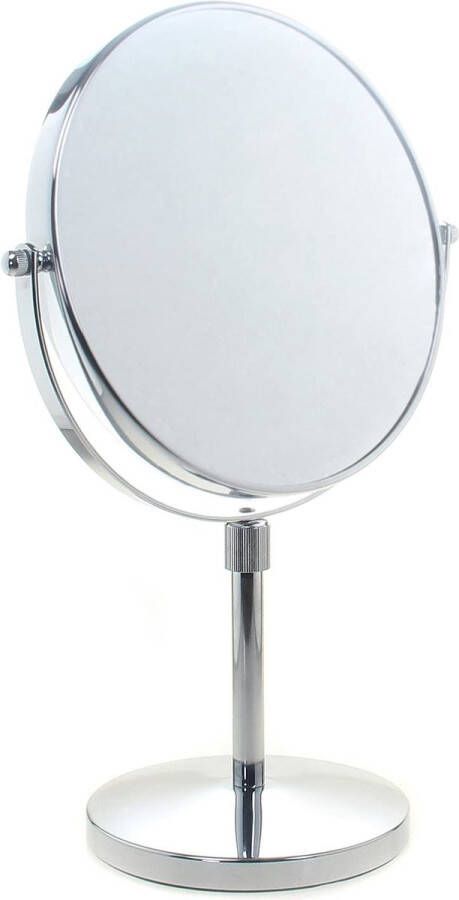 10x staande spiegel in hoogte verstelbaar 10 x vergroting 20 cm make-upspiegel verchroomde scheerspiegel tafelspiegel badkamerspiegel dubbelzijdig: normaal + 10x zoom