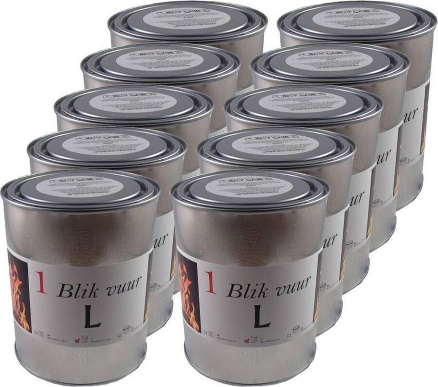 10x Tuinfakkel vuur verlichting in blik 11 x 13 cm 5-8 branduren- Zweedse fakkel Vuurblik Tuinkaars outdoor kaars Tuinverlichting tuindecoratie tuinfakkels
