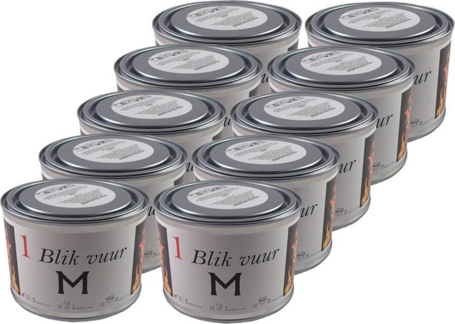 Merkloos Sans marque 10x Tuinfakkel vuur verlichting in blik 11 x 7 5 cm Zweedse fakkel Vuurblik Tuinkaars outdoor kaars Tuinverlichting tuindecoratie tuinfakkels