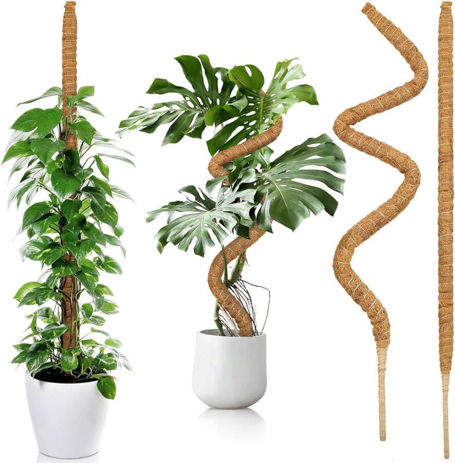 115 cm Mosstok Buigbaar 1 Stuk Plantenstokken Kokosnoot voor Monstera Plant Klimhulp voor Binnenplanten Natuurlijke Plantenondersteuning