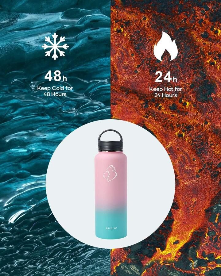 1180 ml waterfles geïsoleerde waterfles met rietjesdeksel roestvrij staal kantine metalen thermo mok hydro cup jug dubbele vacuüm warm koud water flessen met draagtas kauwgum