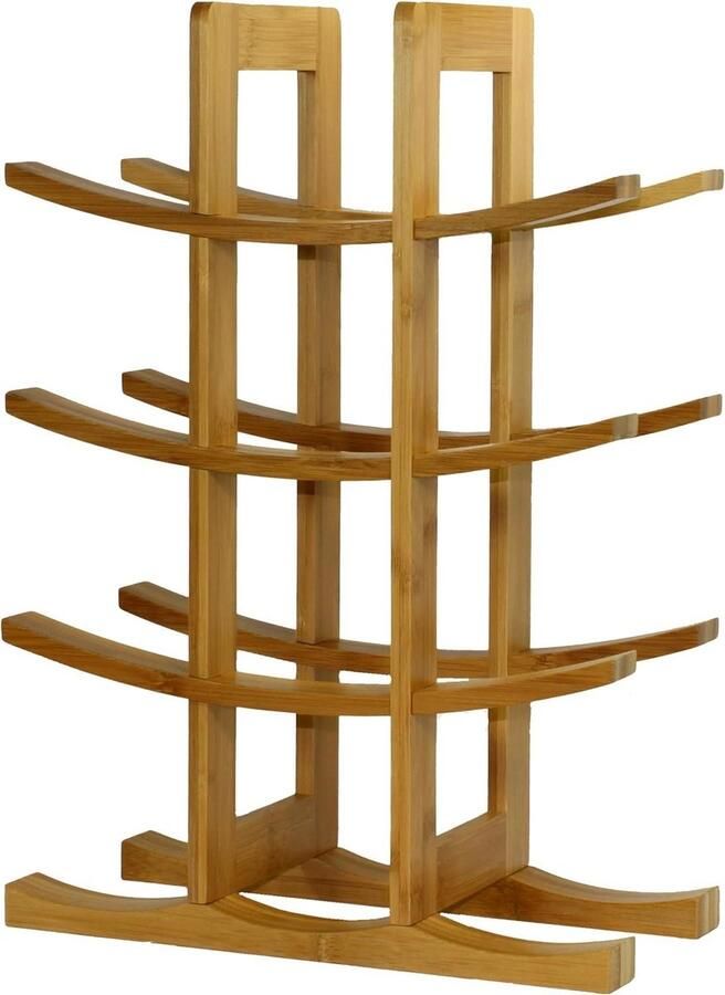 12-Bottle Natural Bamboo Wijnrek opslag voor wijnflessen