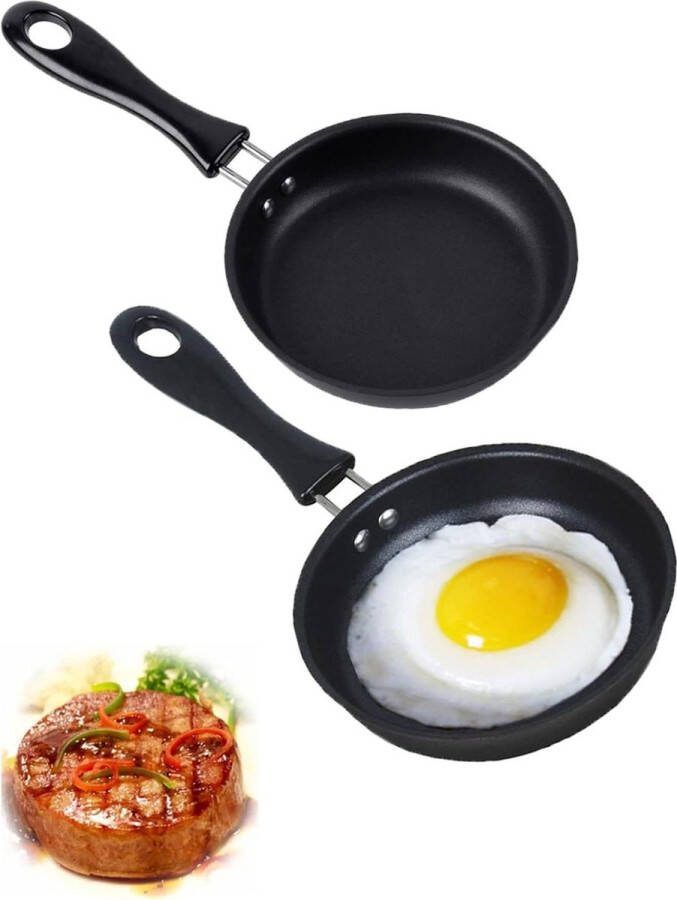 12 cm mini braadpan anti-aanbakpan spiegelei pan omelet pan met isolerende handgreep