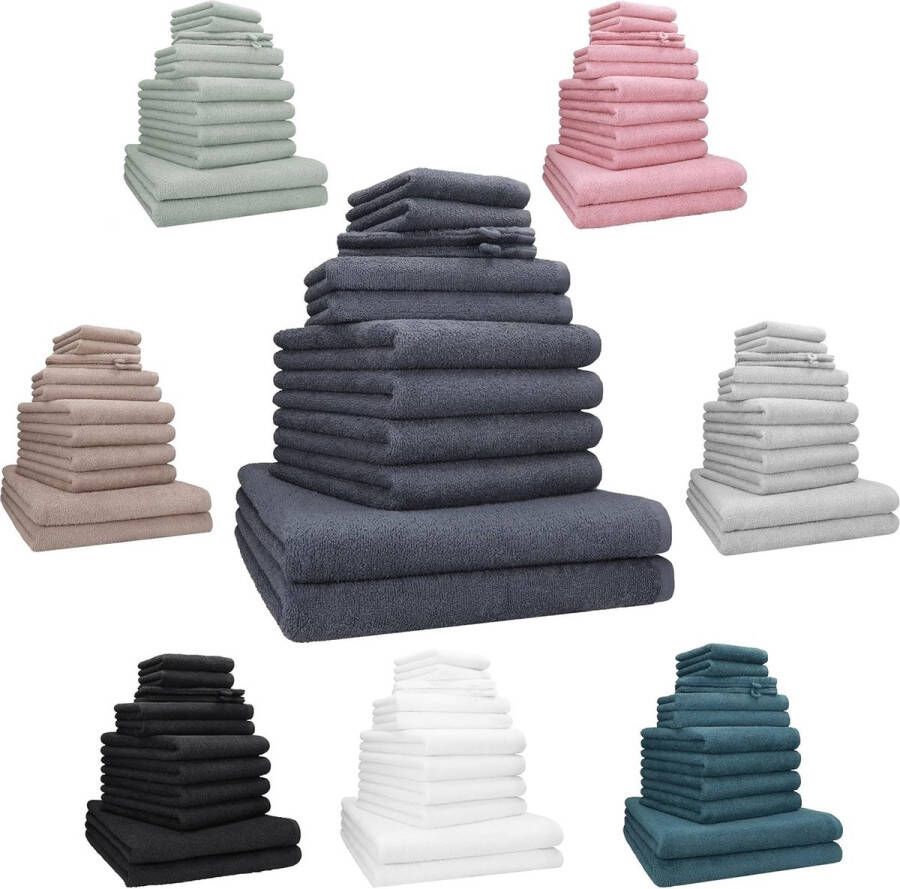 12 delige handdoekenset 100% katoenen badhanddoeken handdoeken gastendoeken wassen wanten Kleur jade
