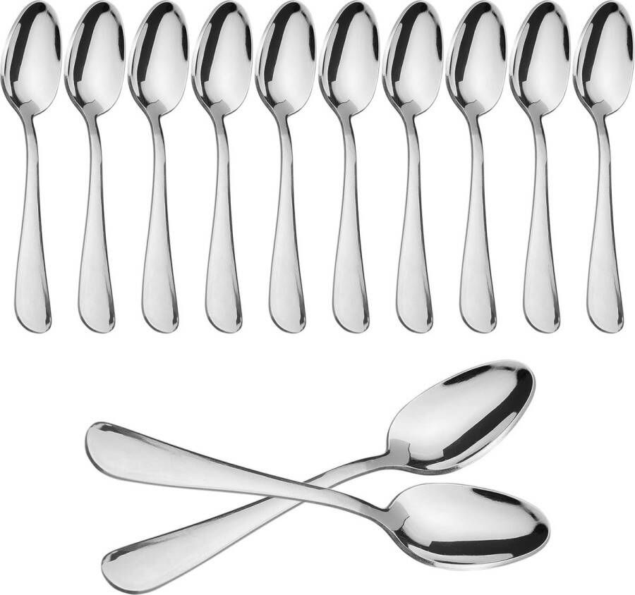 12 koffielepels 12 5x2 6 cm hoogglans gepolijst RVS 18 0 12 koffielepels 12 5x2 6 cm hoogglans gepolijst RVS 18 0