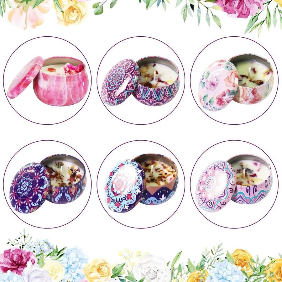 12 stuks glazen kaarsen glas kaarsenhouder blikjes lege kaarsen set voor doe-het-zelf kaarsen met 50 kernen voor handwerk specerijen sieraden kaarsen