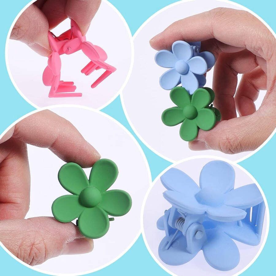 12 stuks kleine bloemen haarspelden voor dames mat antislip haarspelden mini haarspelden voor dun middeldik haar sterke vaste haarspelden haaraccessoires