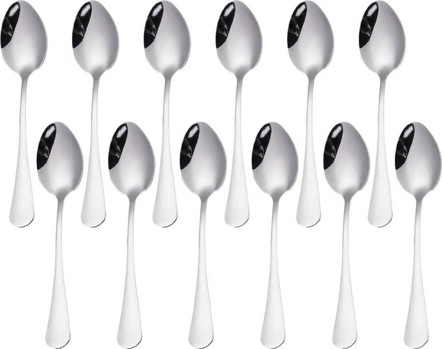 12 stuks koffielepels roestvrij staal dessertlepels spiegelgepolijst ontwerp keukenaccessoires voor bruiloft feest café restaurant 13 5 cm