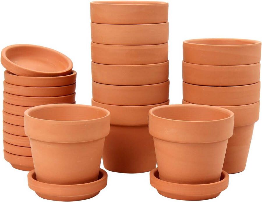 12 stuks mini terracotta potten 7 9 x 7 4 cm bloempotten kleipotten met schotel en afvoergat vetplantenpotten kruidenpot ideaal voor planten handwerk huwelijkscadeau