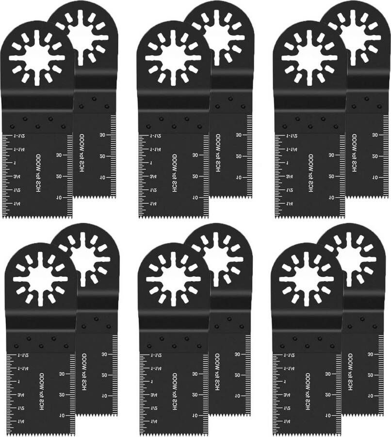 12 Stuks Oscillerend Zaagblad Metaal Hout Accessoires Multitool Bladen voor Multifunctioneel Gebruik oscillerende zaagbladen