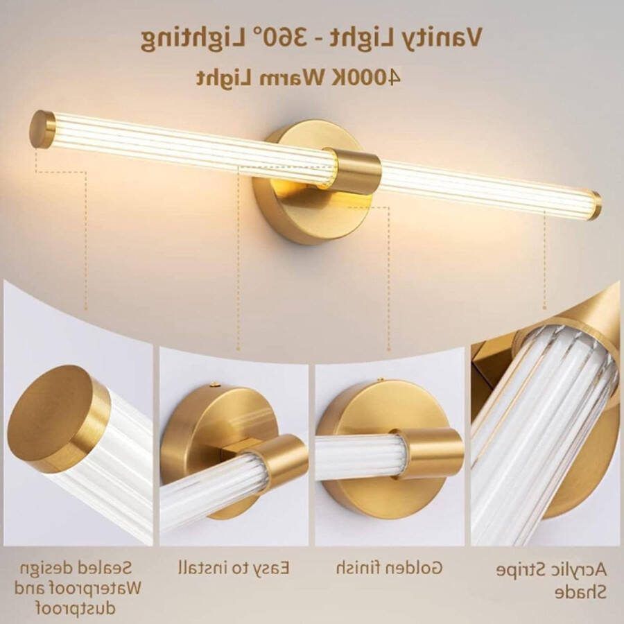 12 W warmwit 3000 K draaibaar 360 graden goud moderne wandlamp voor binnen slaapkamer nachtkastje hal woonkamer