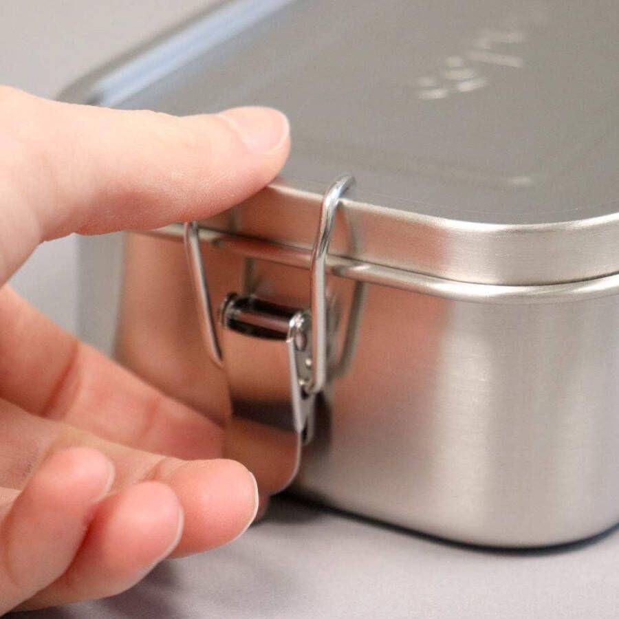 1200 ml Stainless Steel Lunch Box with Cotton Bag Divider Leak-proof Eco-friendly Bento Box for Children and Adults Flexible Divider E-book Included