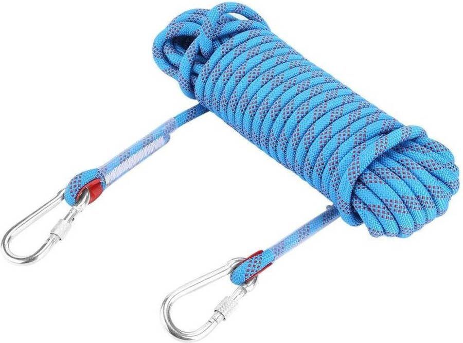 12mm dik polyester Paracord Panchute Corad-sleutelkoord-klimtouw met karabijnhaak voor buitengebruik 20m