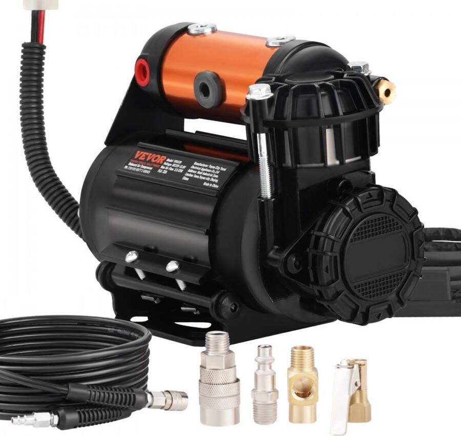 12V Auto Compressor Olievrije Compressor Stille Compressor 150PSI Luchtcompressor 3.5CFM (100L Min) Autobandenpomp Hittebescherming Luchtpomp