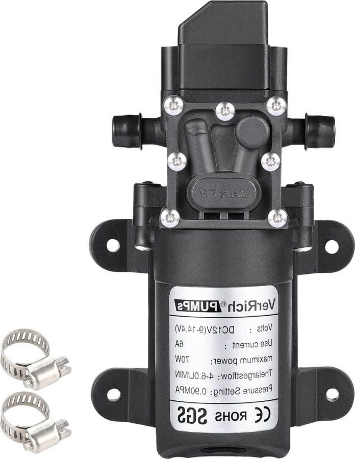 12V waterpompen VerRich hogedruk zelfaanzuigende membraanpomp voor camper caravan krachtige waterpomp