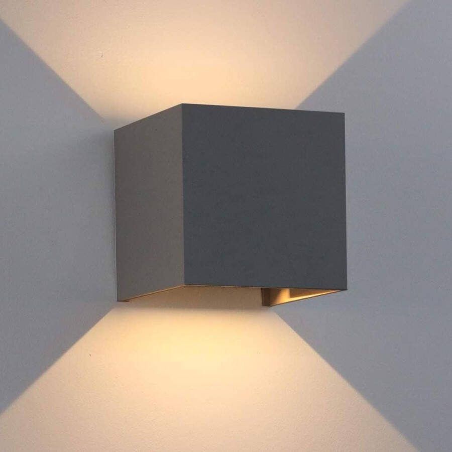 12w Dark Gray LED wandverlichting IP 65 binnen en buiten moderne decoratieve wandlampen antraciet instelbare lichtstraal warm wit