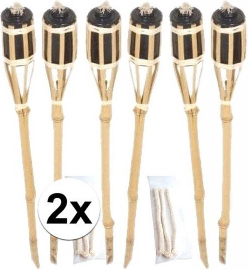 Merkloos 12x Tuinfakkel Inclusief Lont Fakkels