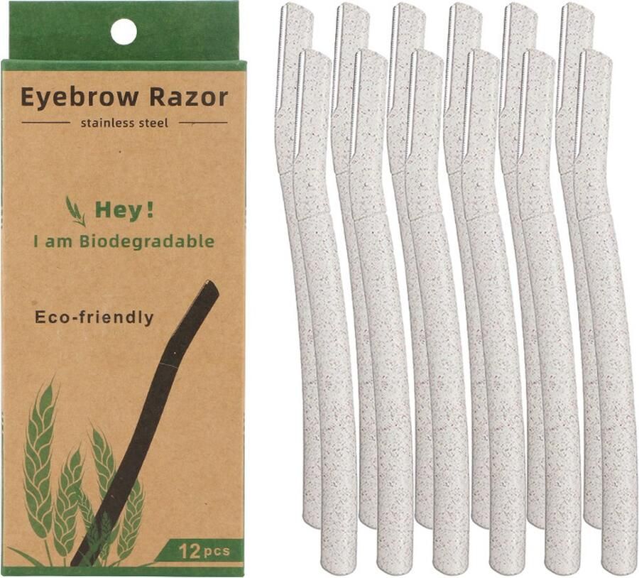 12x Wenkbrauw Scheermesje Mesje van Tarwestro Scheermes Gezicht Dermaplaning Wenkbrauw Trimmer Epileren Eyebrow Razor Klein Small
