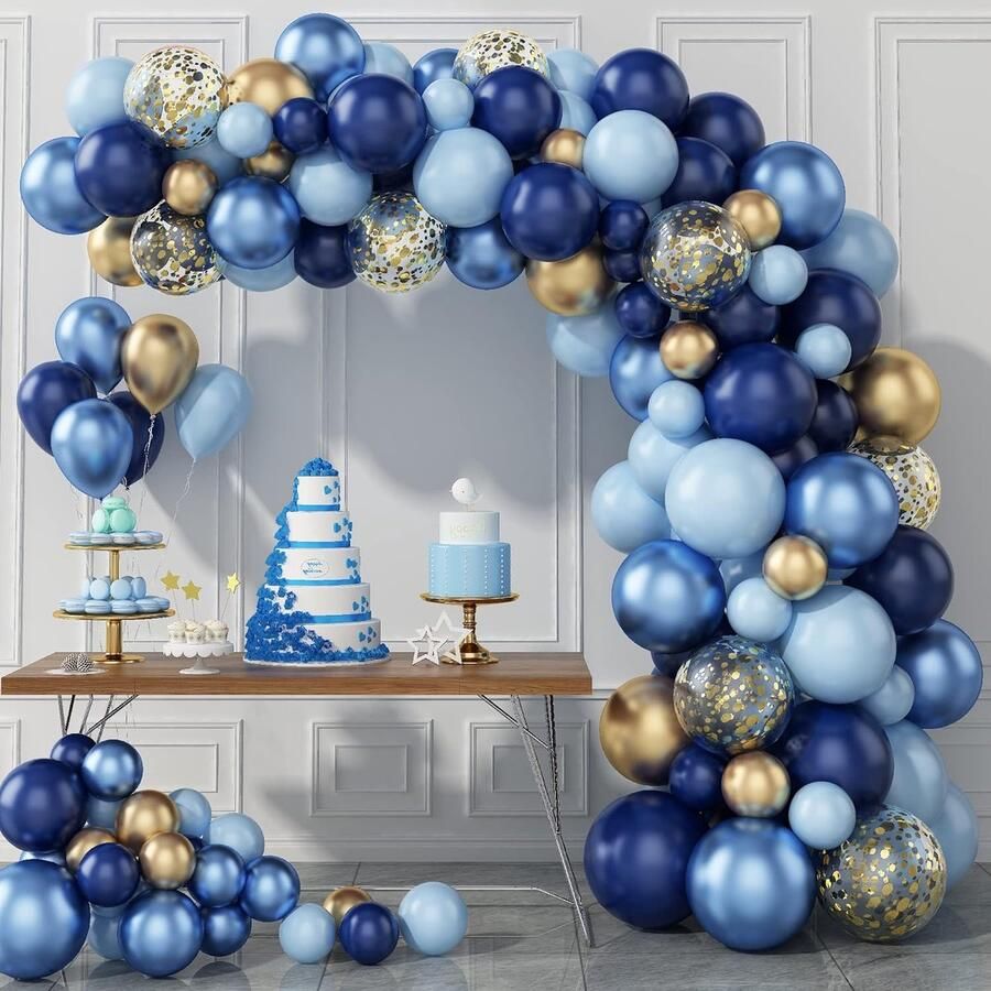 133 Stuks navy blauwe ballon krans boog set-gebruikt voor verjaardagsfeestdecoratie bruiloften bruidsdouches